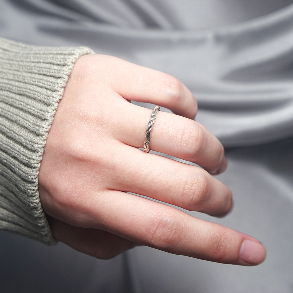 戀愛相隨戒 細版女戒 925純銀女生戒指