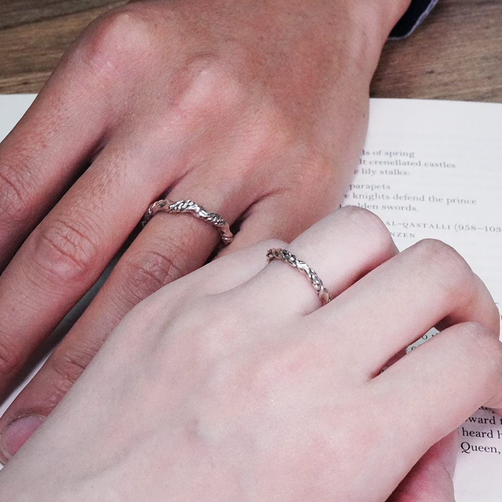 戀愛相隨 純銀情侶對戒組 情侶戒指