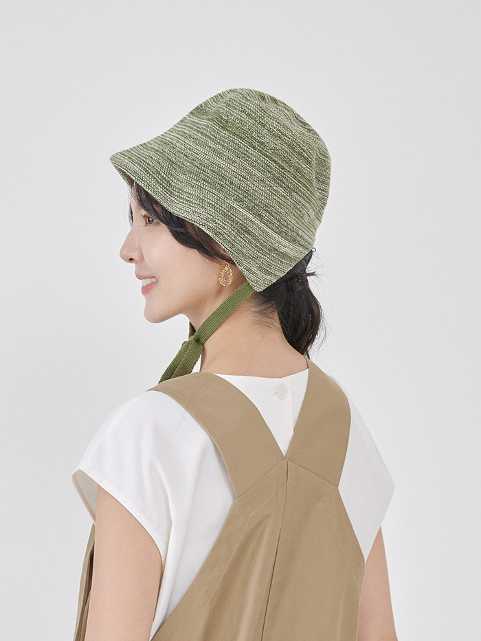 慢風景綁帶遮陽帽-山湖