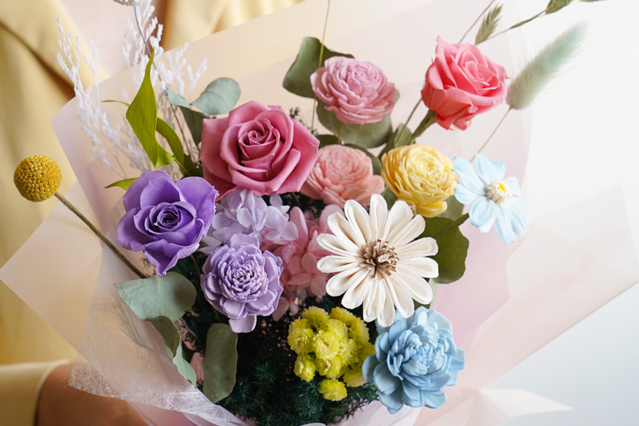 極光花束,台北永生花束推薦,永生花玫瑰花推薦