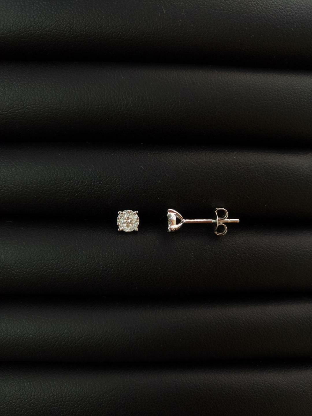 18K White Gold Diamond Earrings