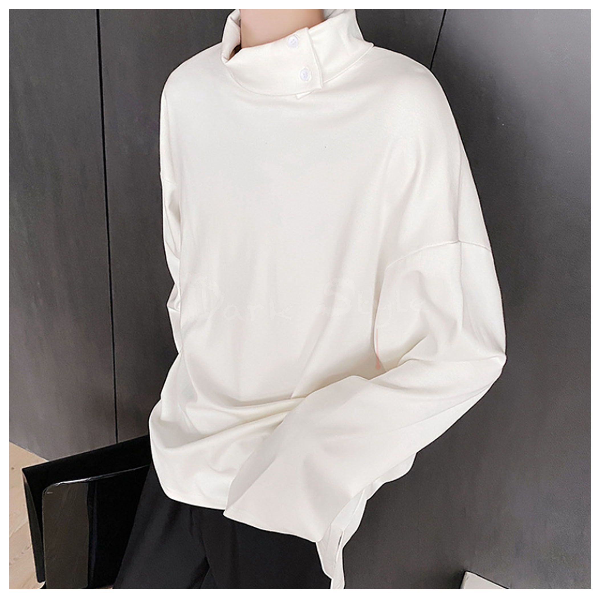 唯心-簡約立領長版設計師上著(2色)