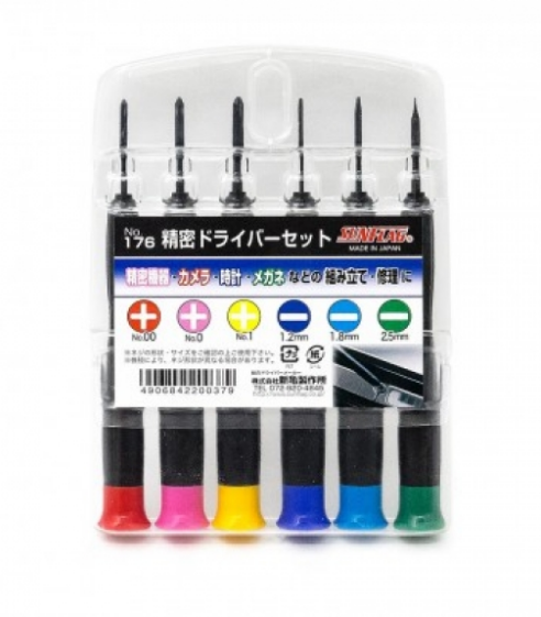 日本"SUNFLAG" NO.176 精密螺絲批(膠柄)套裝