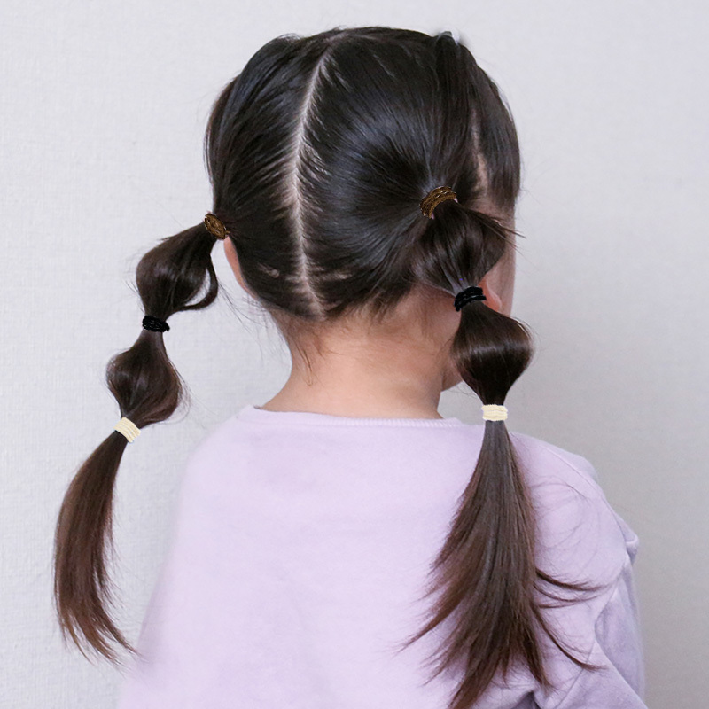 波浪形髮圈/自然色系 12入