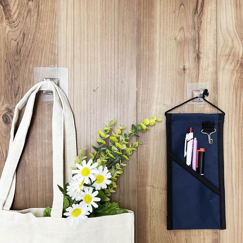 黏貼式掛勾/透明 4cm 6入