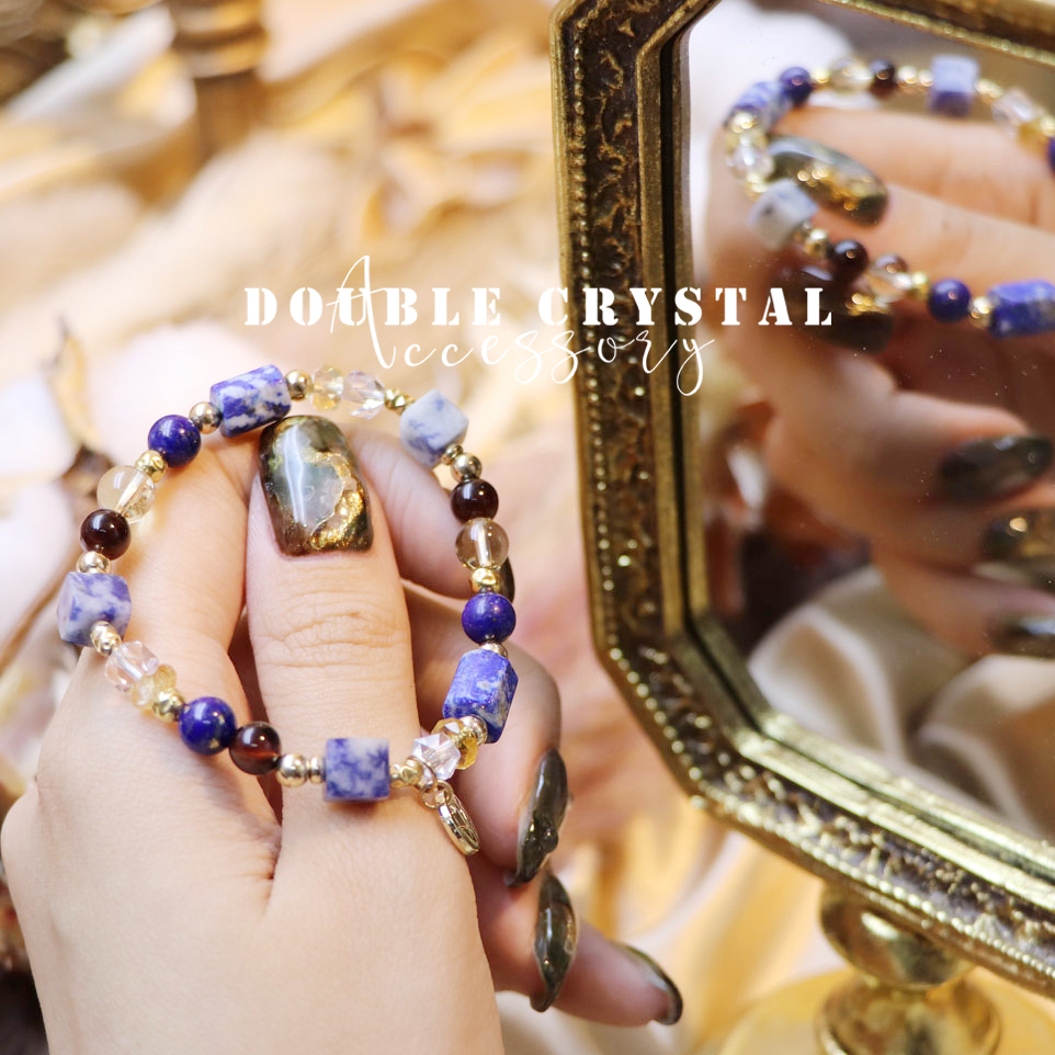 ☽◌*午夜馬車／青金石・蘇打石．紅虎眼．黃水晶