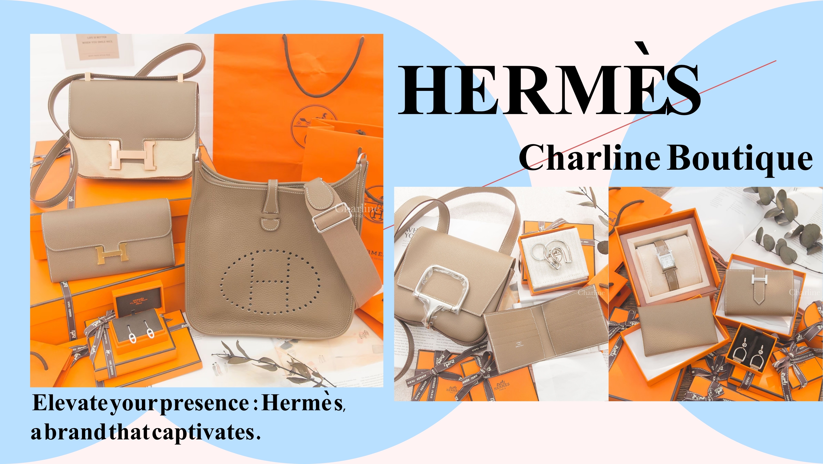 三大金剛色還有一個可以說是Hermès的品牌代表色，那就是大名鼎鼎的18 Etoupe大象灰，他是一種灰褐色具有微妙的綠和藍調，使其在不同光線下呈現出的顏色會有些微的變化，這種色調相當百搭，難怪深受大家的喜愛。 我們經常在包包上可以看見他的身影，也是大家在購買Hermès產品時的首選之一。他除了是品牌經典的顏色之一之外，中性百搭的特性也讓人愛不釋手，沈穩內斂的色系也是不管男女老少會選擇他的原因之一，特殊的白色縫線也成為他的優點之一。