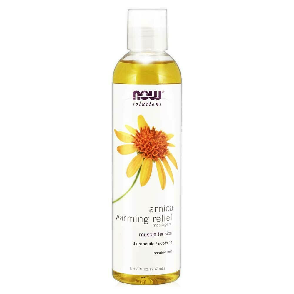 限時65折!【NOW】山金車舒活熱力按摩油(8oz/237ml)Arnica Warming Relief Massage Oil/舒緩運動痠痛