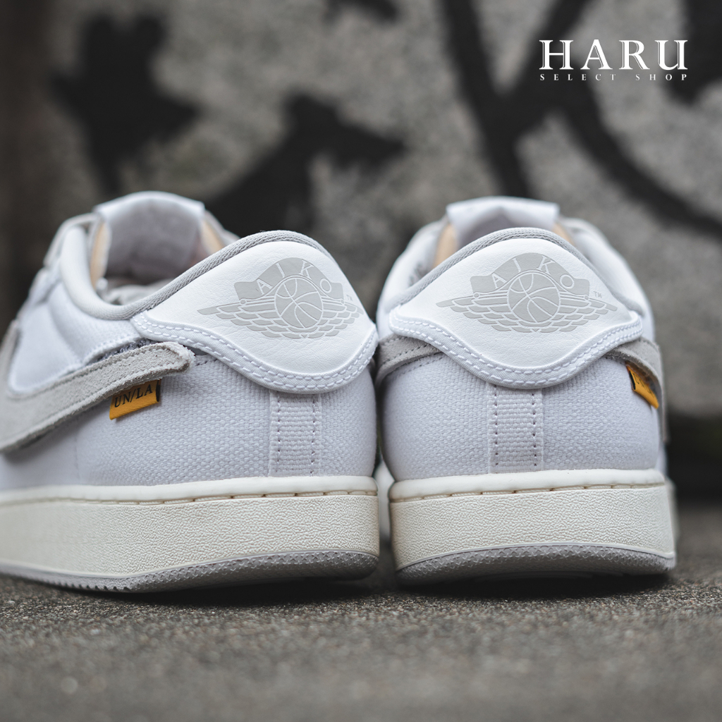 Union LA x Air Jordan 1 KO Low 亞麻帆布換勾白灰男女休閒鞋DO8912