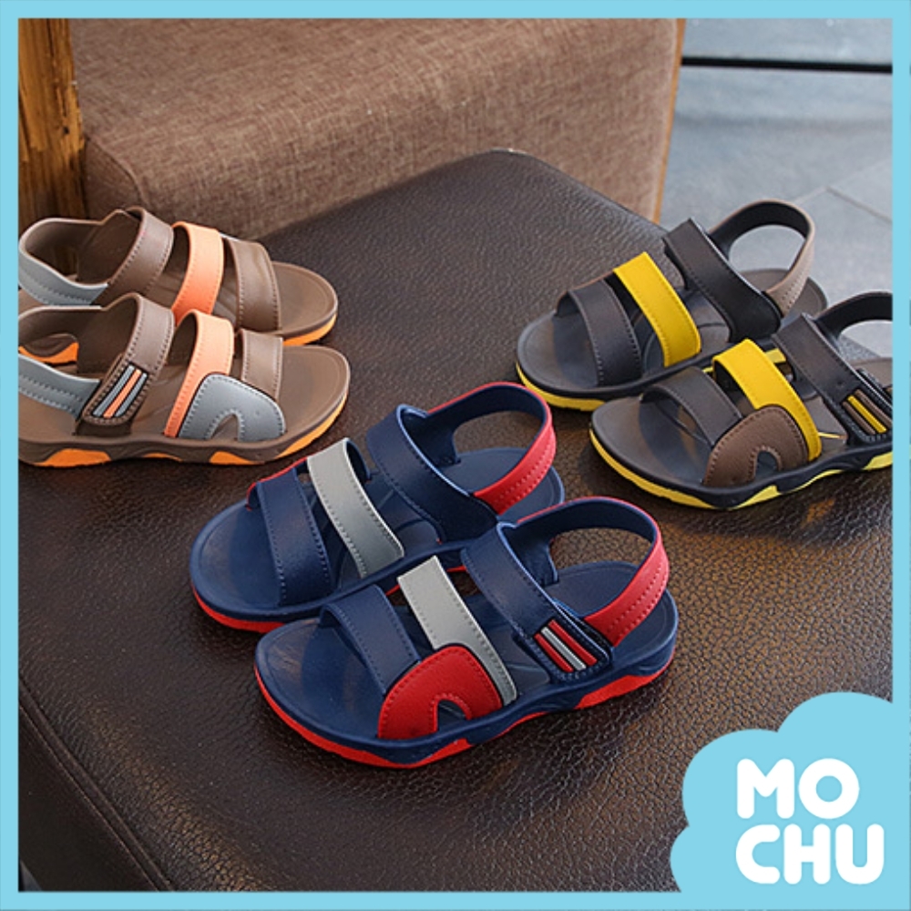 (28碼現貨)經典拼色兒童涼鞋