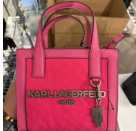 [S] KARL LAGERFELD LH3AK4BU NOUVEAU SMALL NEOPRENE TOTE,FUCHSIA, 196788920781 (SKL675)