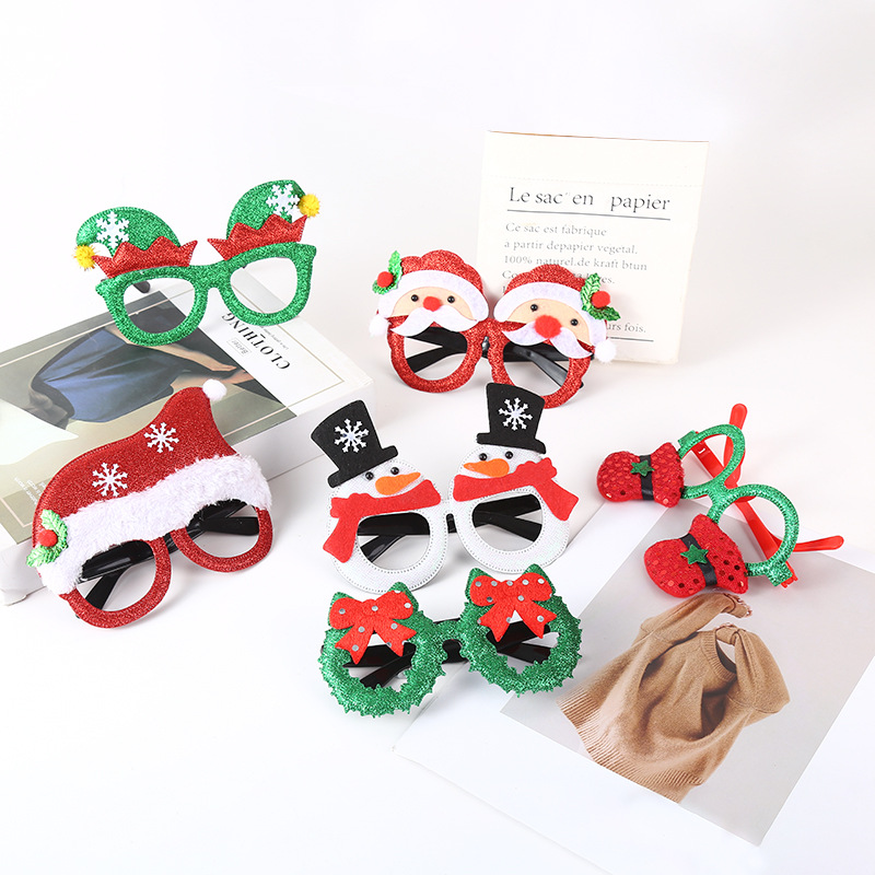 聖誕帽裝飾眼鏡(一包六件) CS2022