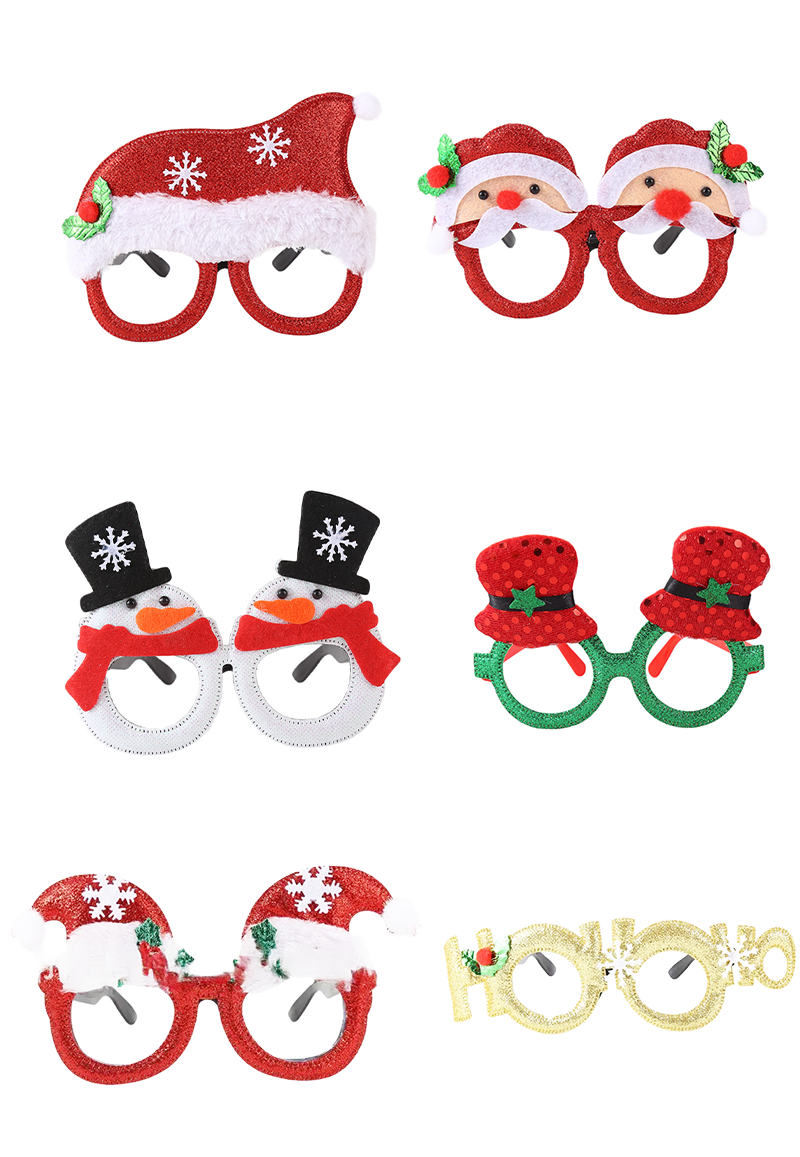 聖誕帽裝飾眼鏡(一包六件) CS2022