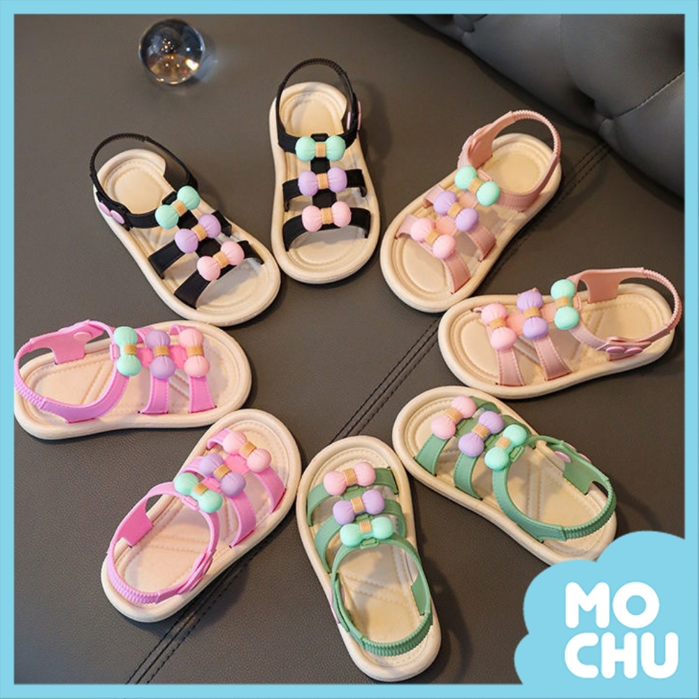 三色蝴蝶結兒童涼鞋(四色)