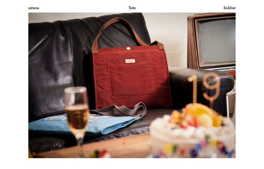 satana Soldier 揮灑19托特袋 磚紅色 SOS3040-604 使用情境照