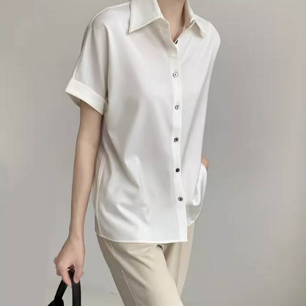 Short sleeve chiffon shirt