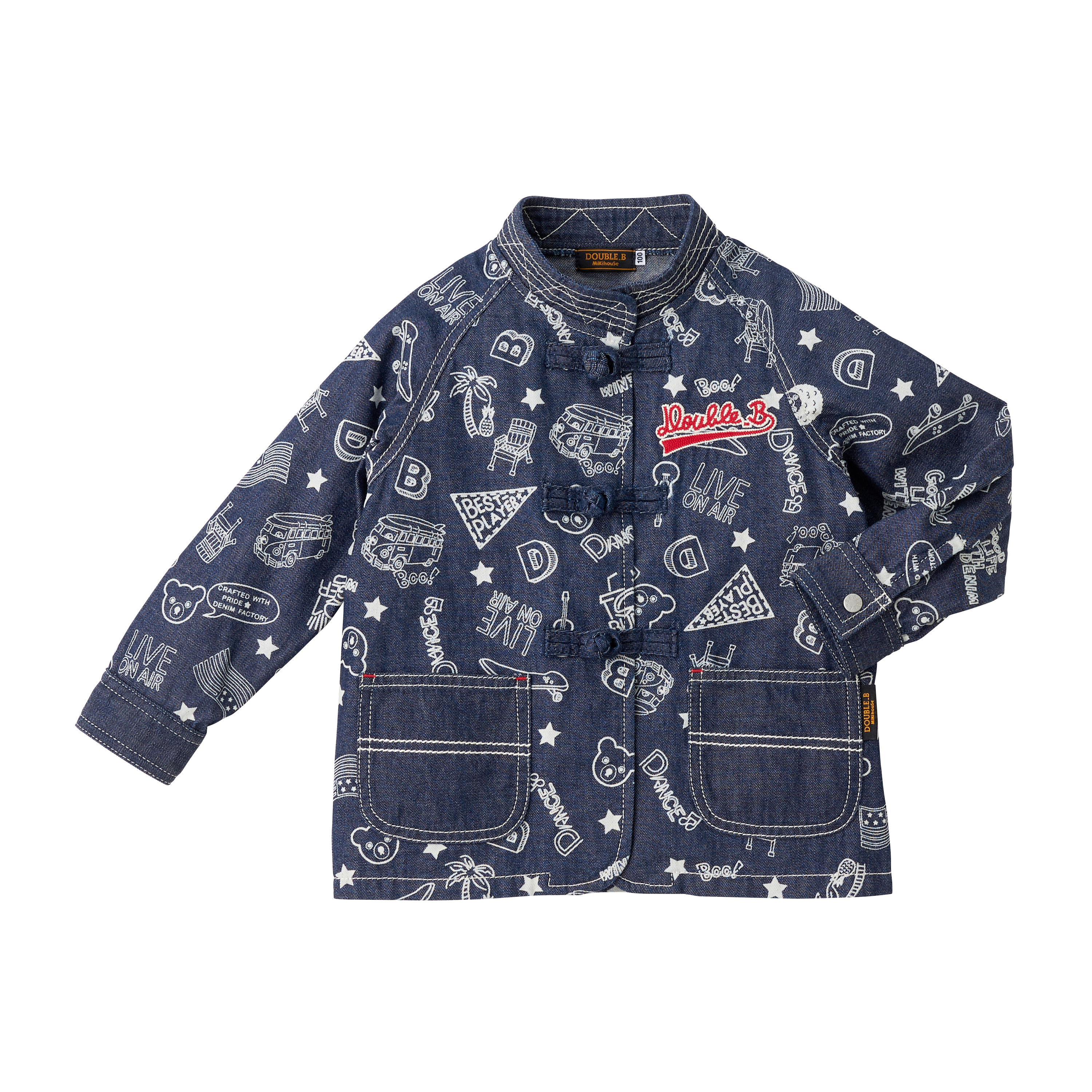 Double B全圖案牛仔外套