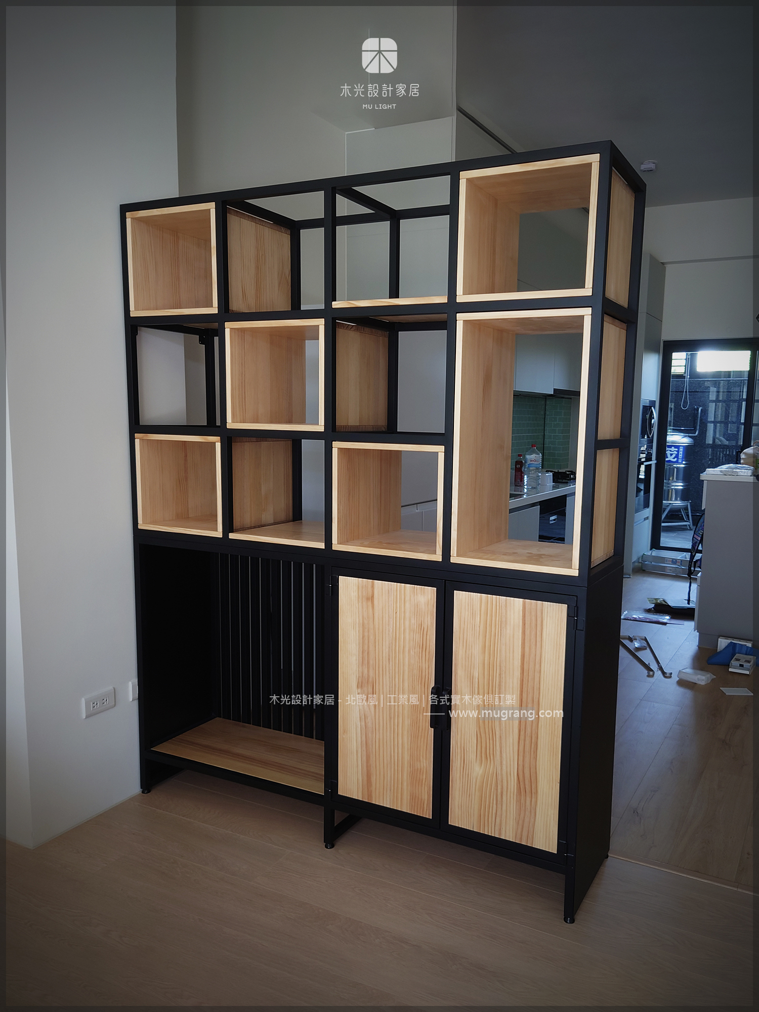 台灣製-方格造型格柵展示櫃架|可訂製