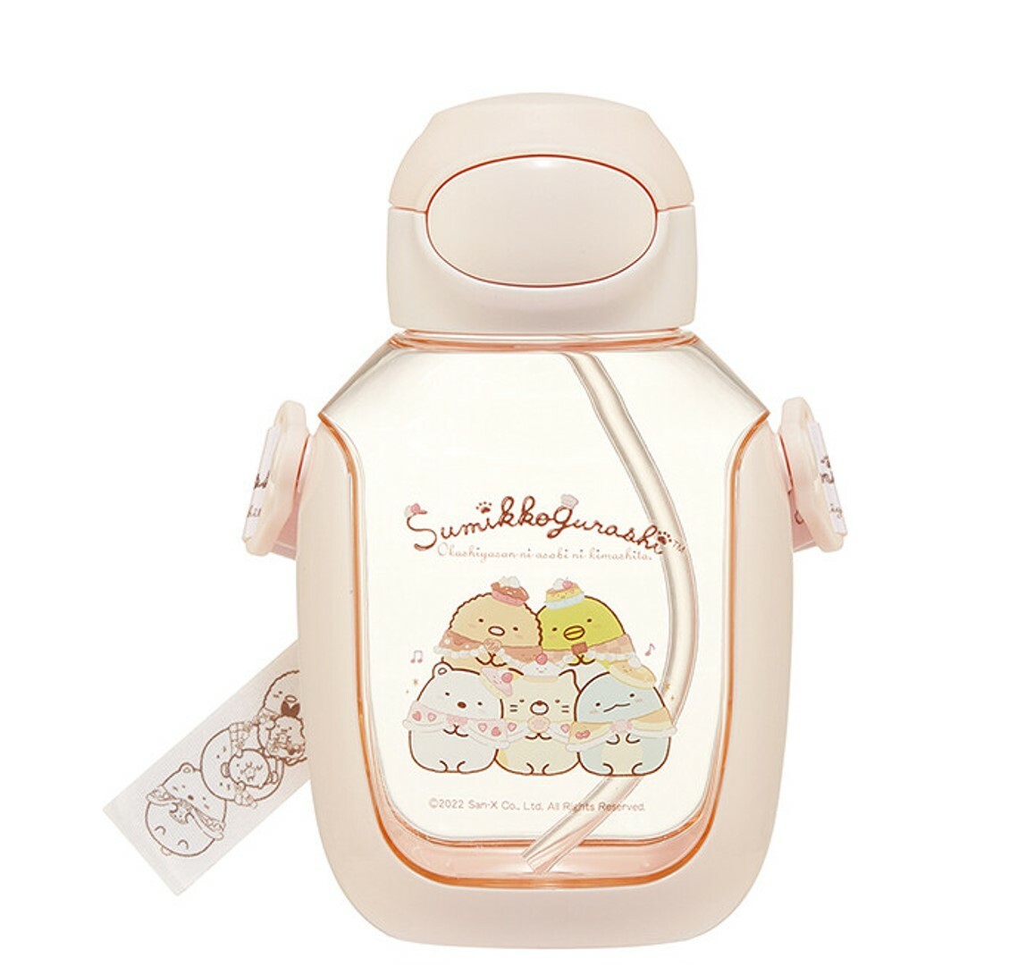 角落生物 SKATER 便攜式吸管水樽(530ml)(日本直送)