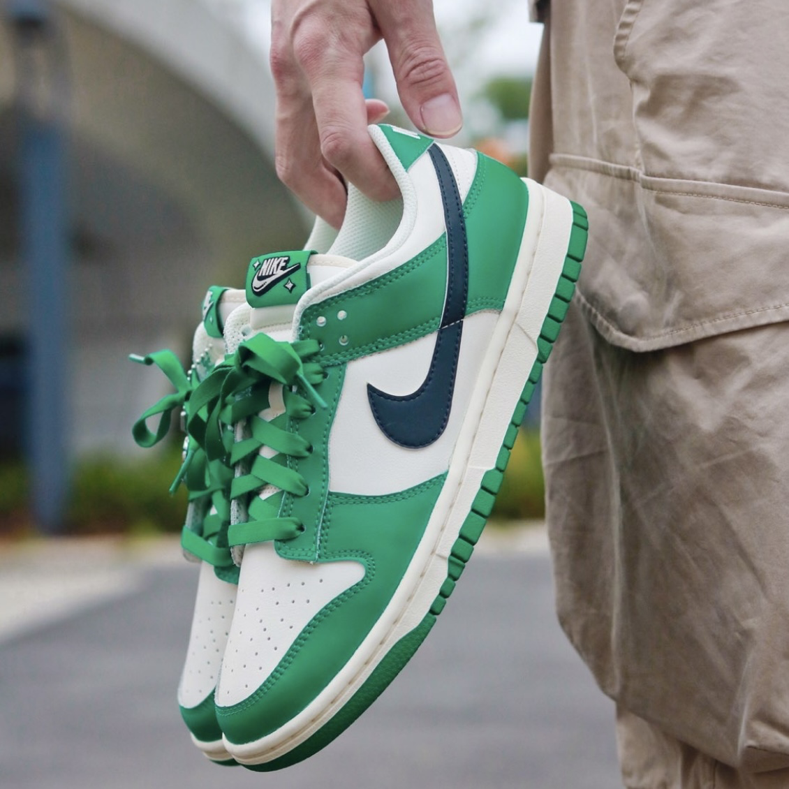 Nike Dunk Low Lottery 彩票 綠色 米白 刮刮樂 奶油 男鞋 DR9654-100