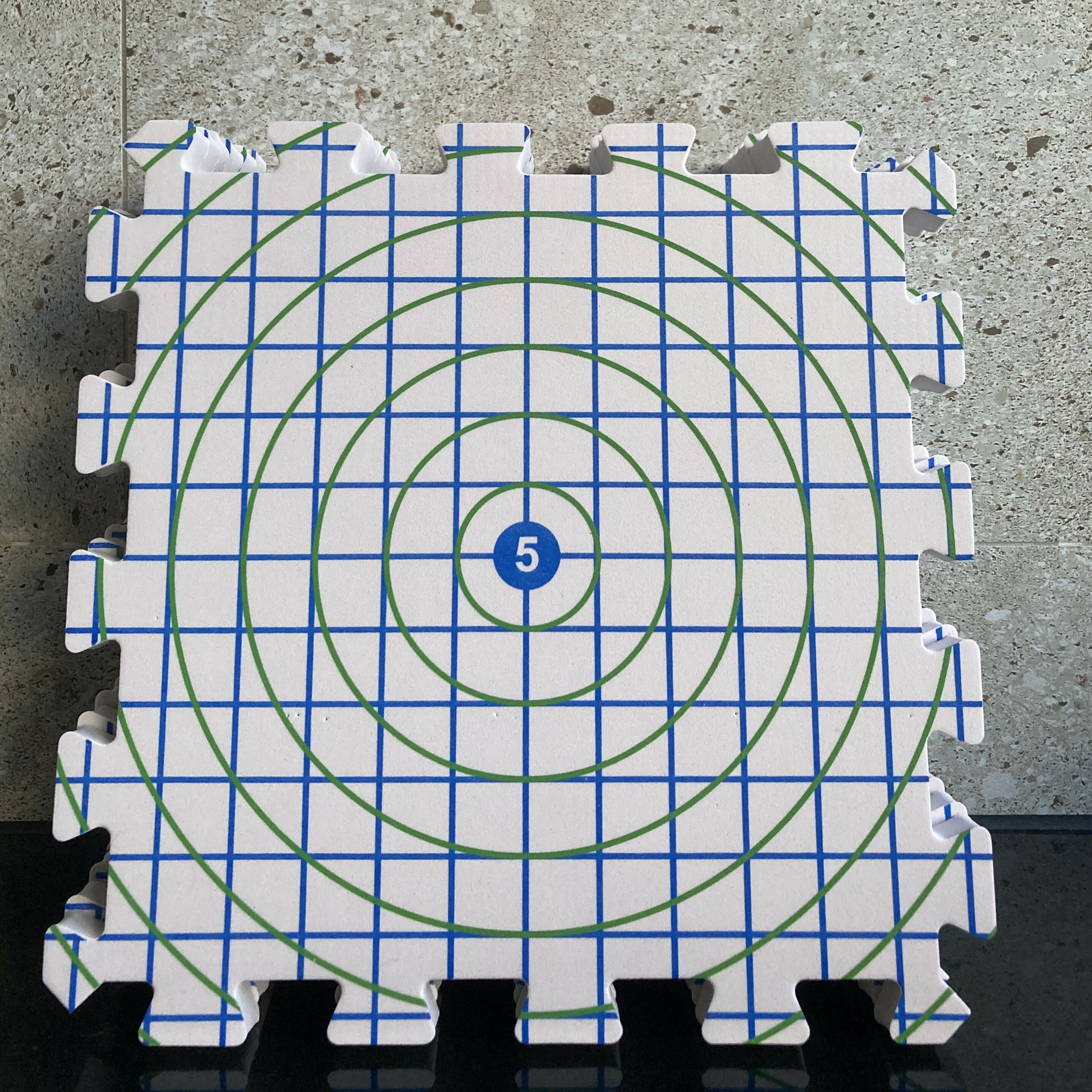 格紋弧線加厚定型墊