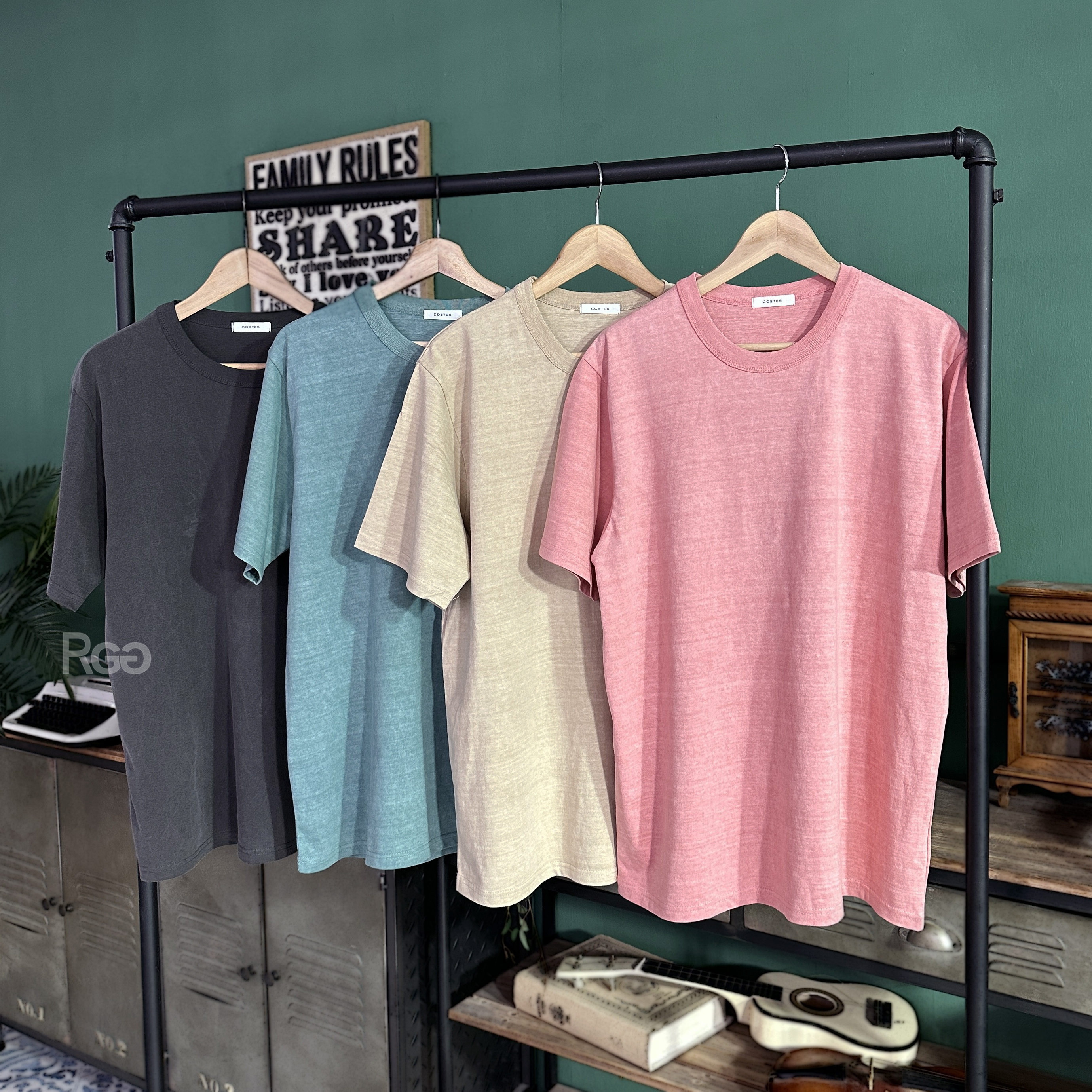 正韓 純棉重磅水洗多巴胺套裝