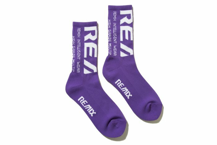 REMIX "BLEED CREW SOCKS LTD for RayRay" (Purple/White)