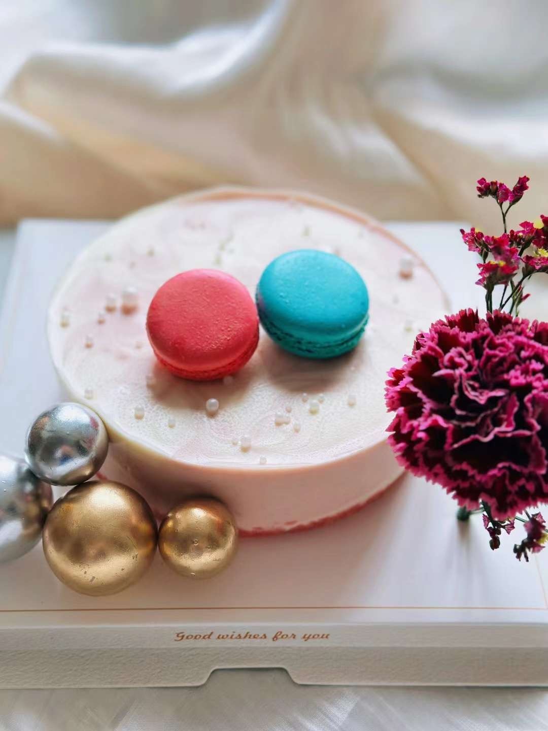 大理石紋士多啤梨慕絲蛋糕