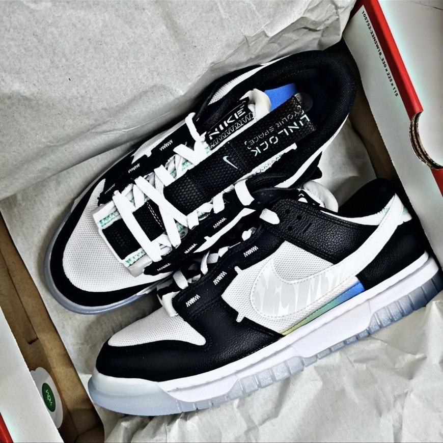 Nike Air Dunk Jumbo Remastered 解構 黑白熊貓 冰底 男鞋 FJ7067-114