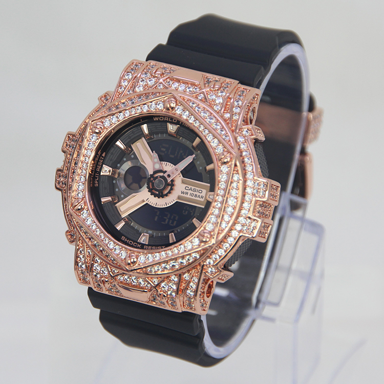 玫瑰金色 改裝手錶 BA-110RG-1A - Rokkaku