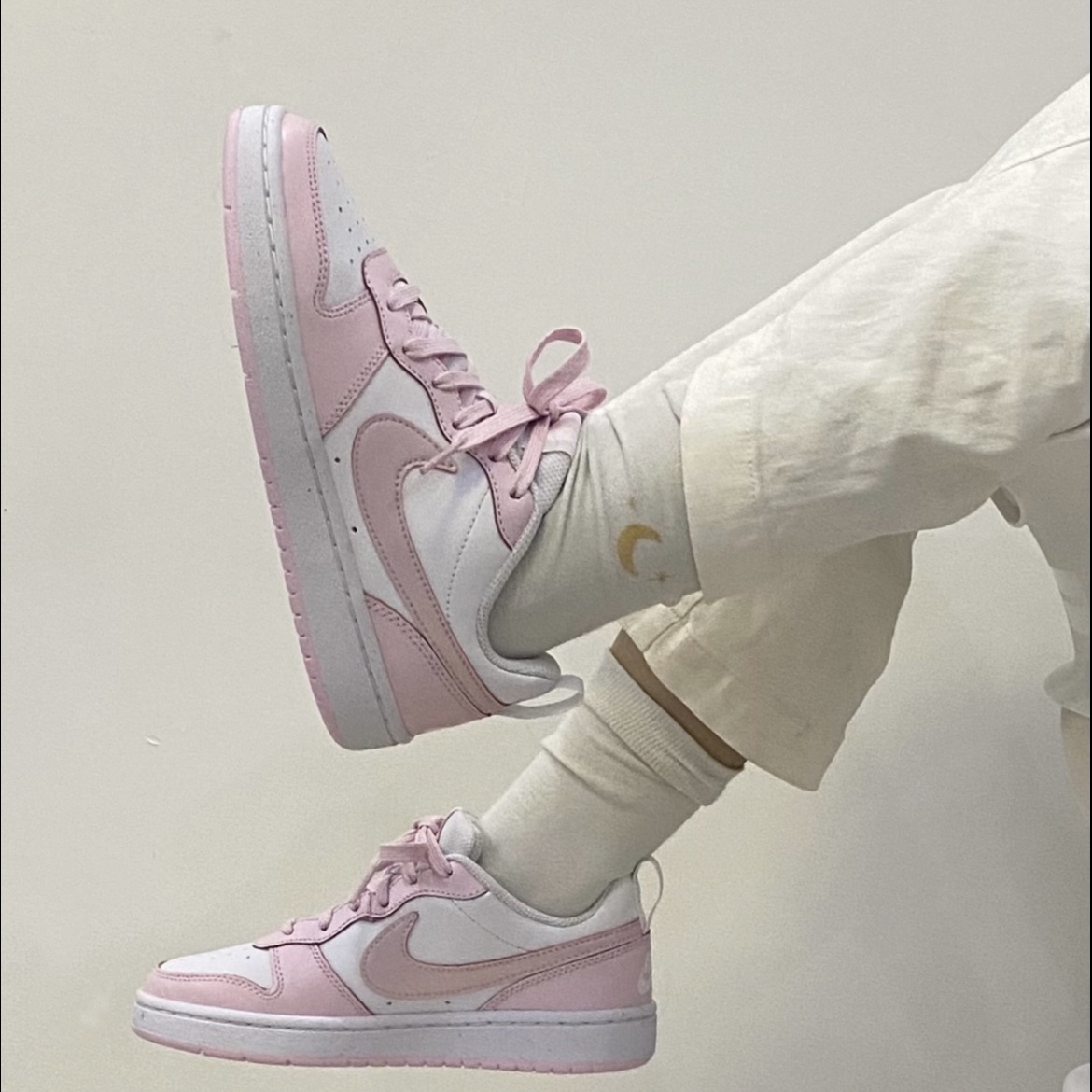Nike Court Borough 2 珠光櫻花粉 粉白 草莓牛奶