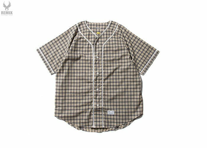 REMIX "PLAID BASEBALL SHIRT" (Khaki)