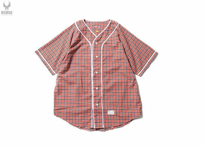 REMIX "PLAID BASEBALL SHIRT" (Orange)