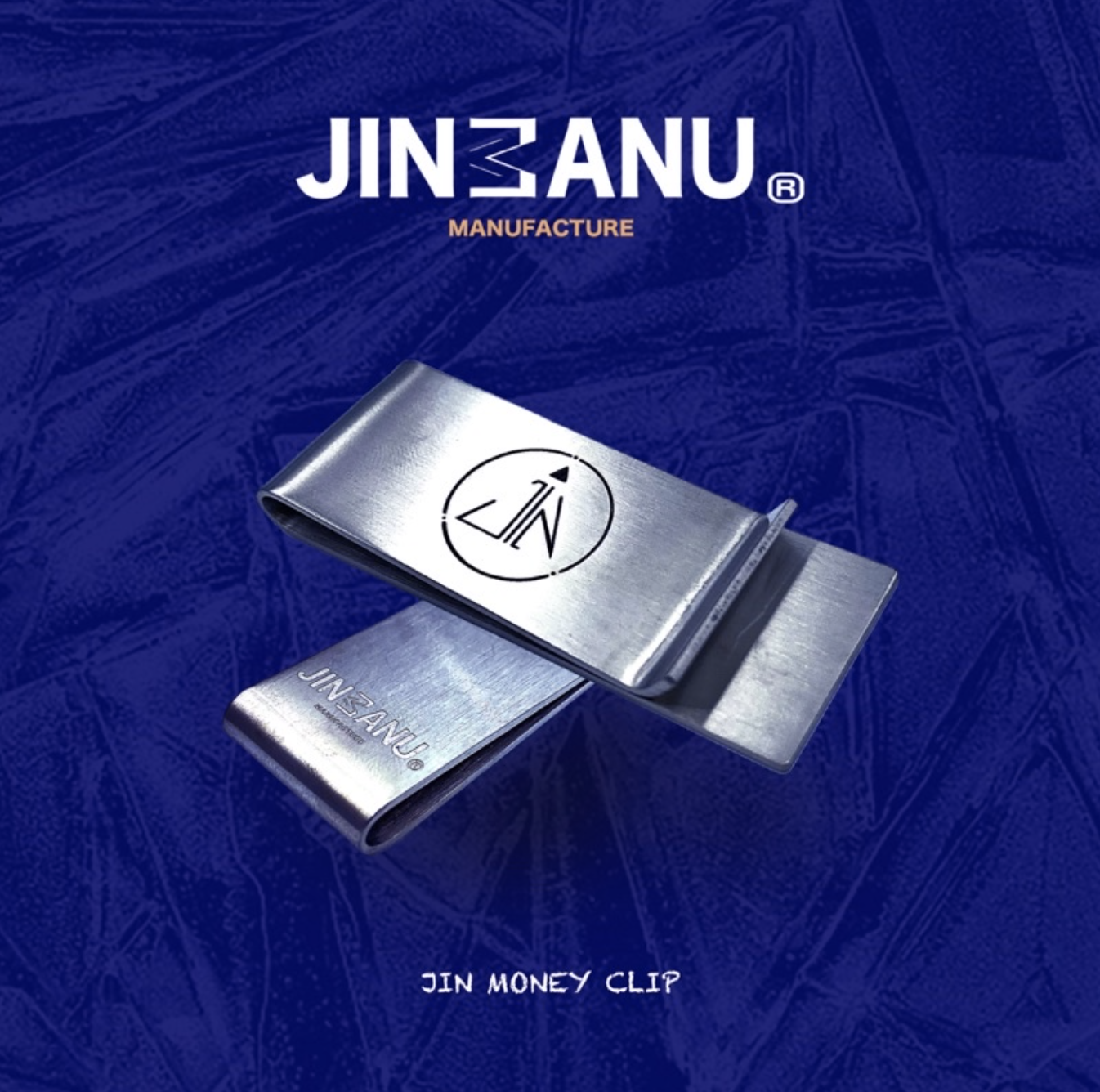 JINMANU (SALE) 鈦鋼金屬簍空雕刻鈔票夾/卡夾