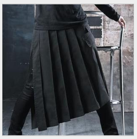 男。百折飾裙(長)