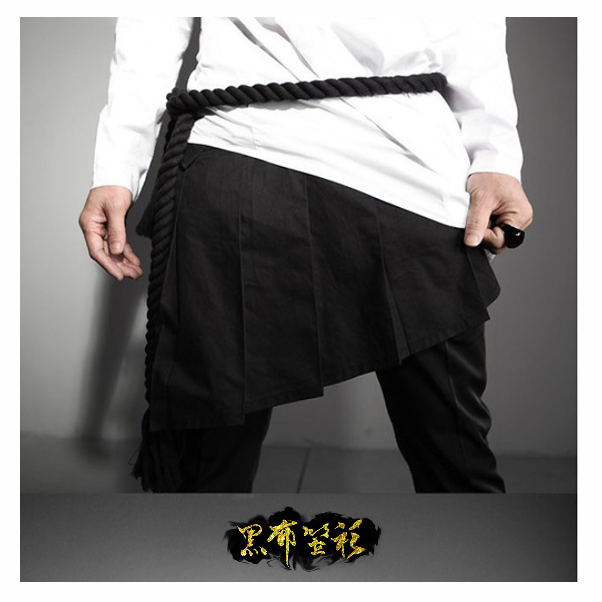 男。百折短飾裙(短)