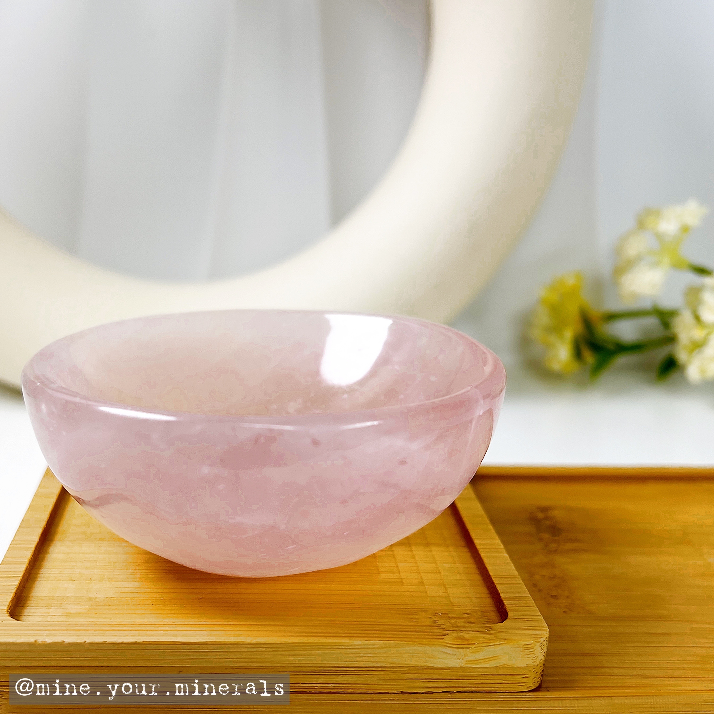 粉水晶碗
