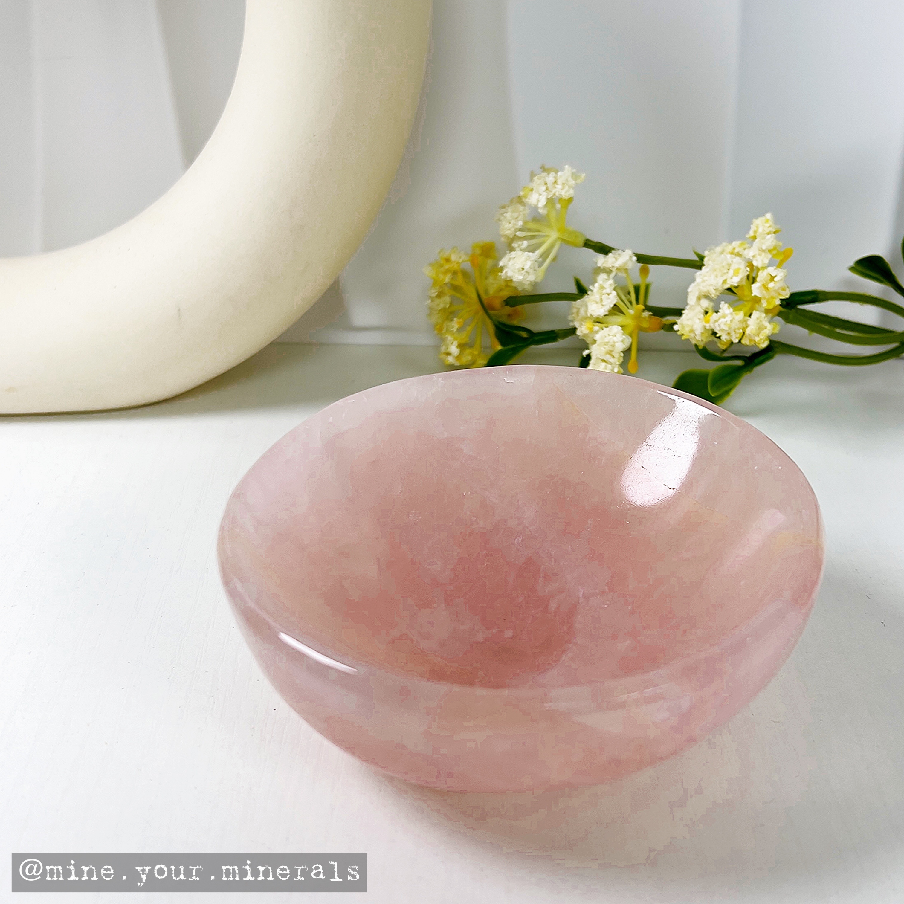 粉水晶碗