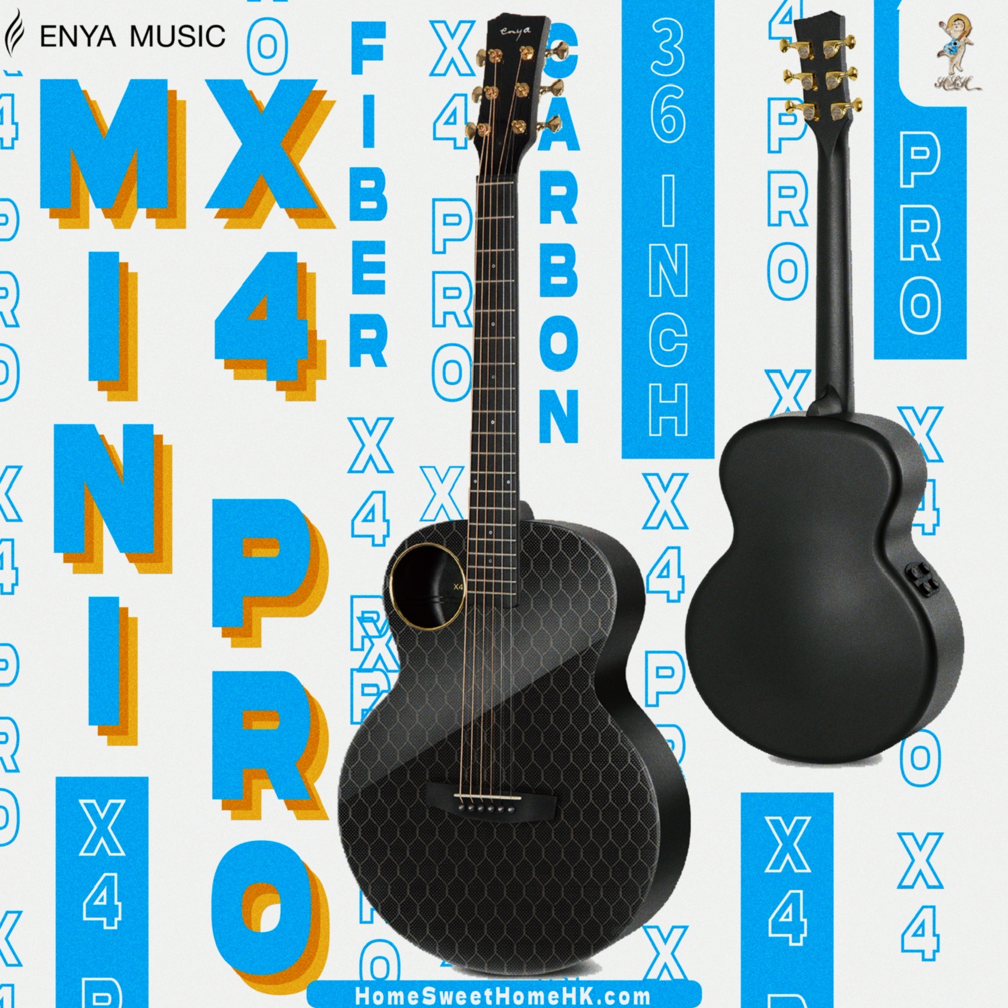 ENYA X4 PRO MINI CARBON FIBER ACOUSTICPLUS® GUITAR
