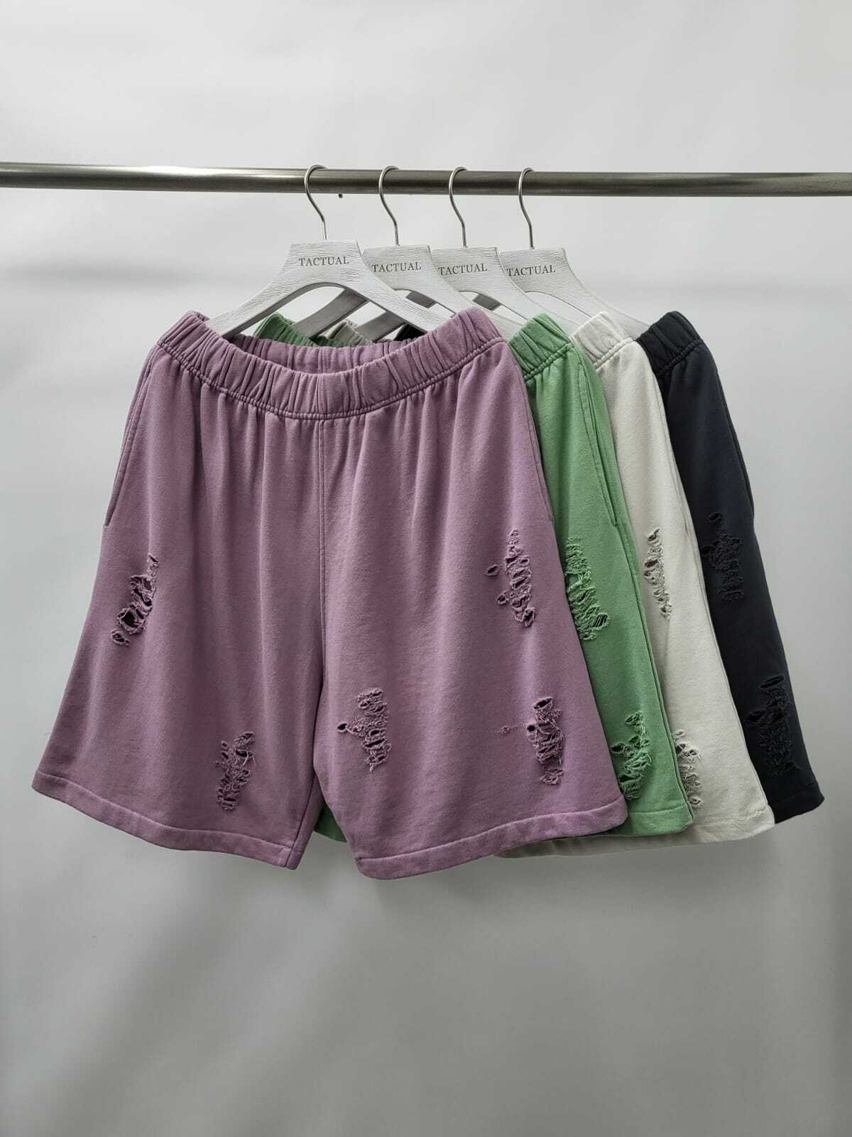 淨色破洞短褲 P2521