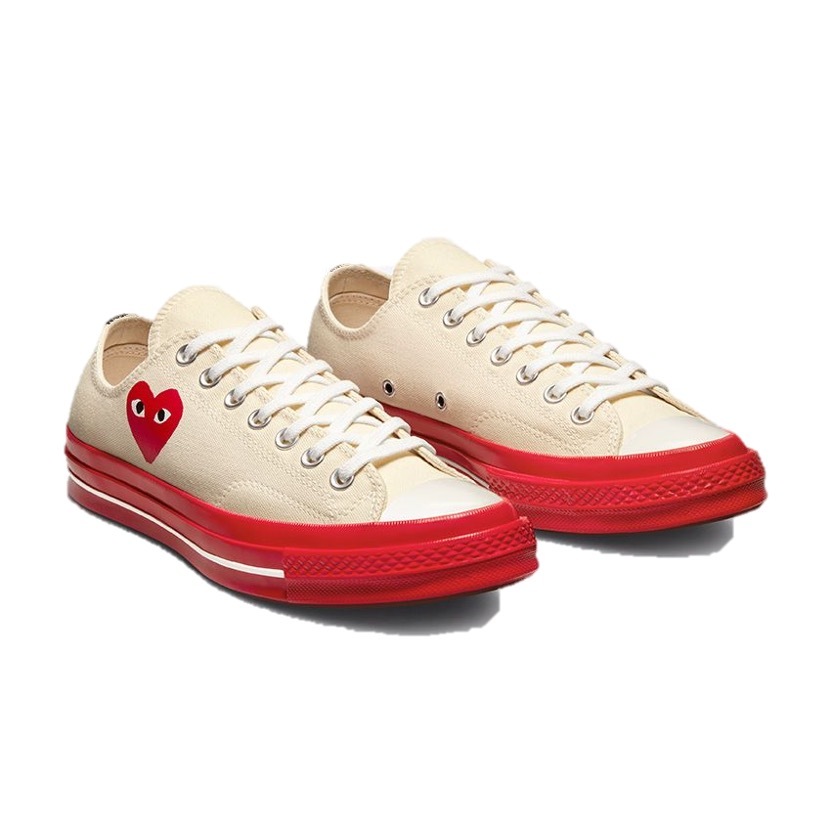 CONVERSE X CDG PLAY CHUCK TAYLOR ALL-STAR 70 LOW TOP