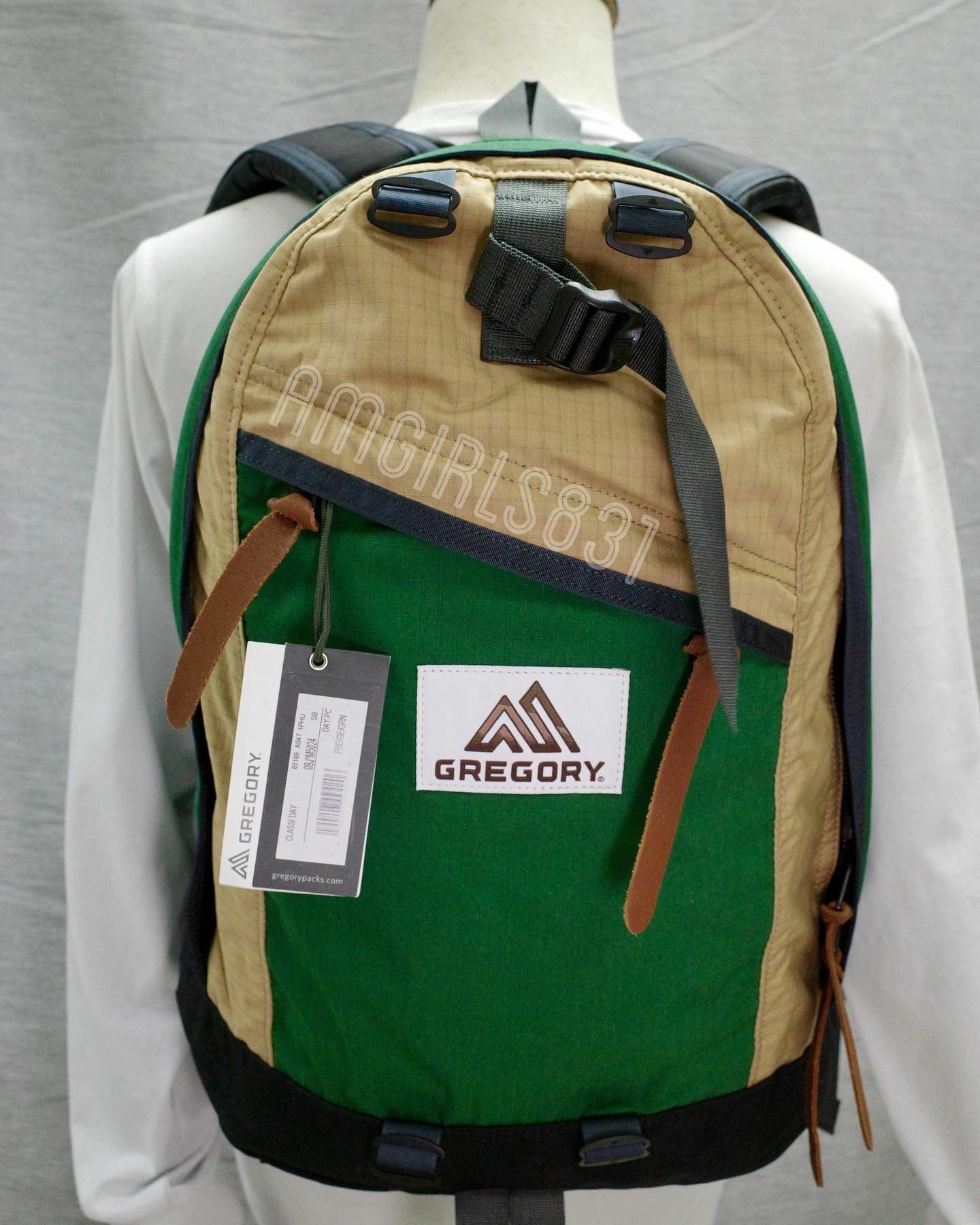 Gregory day pack PARKA GREEN & BEIGE