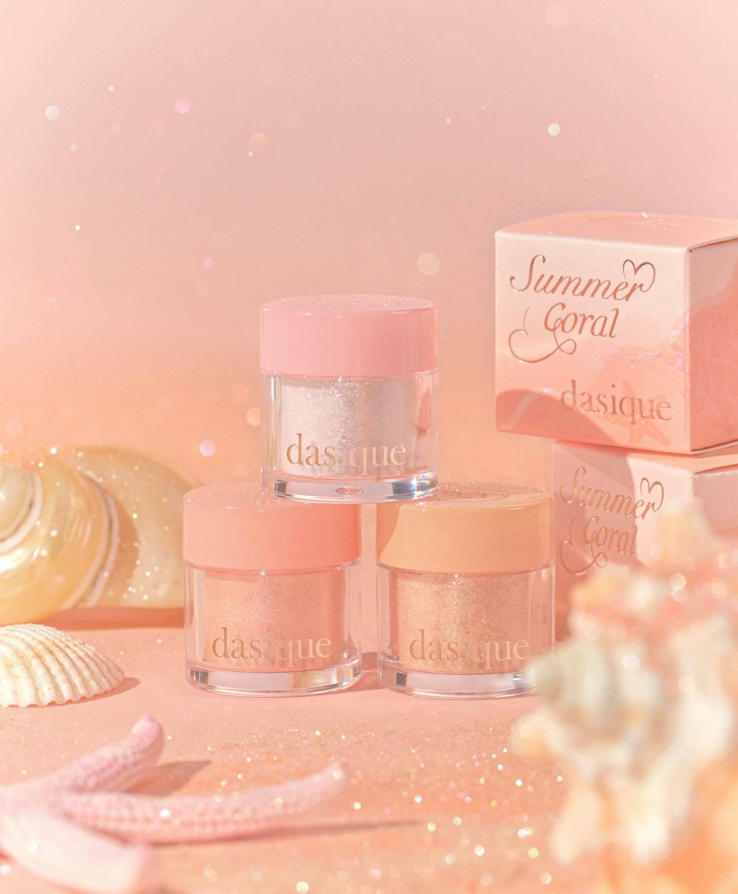 [ dasique ] Starlit Glitter Powder - Summer Coral