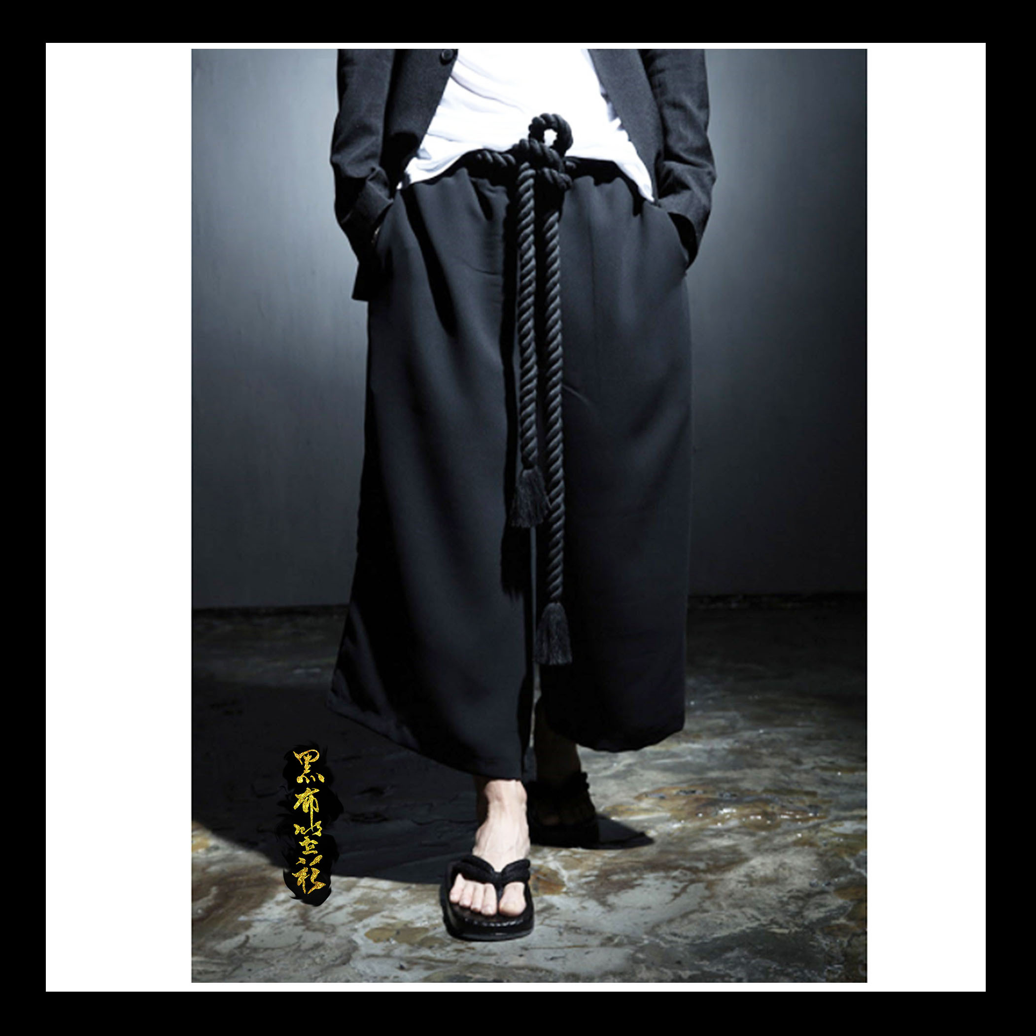 男。九分褲裙 (立體廓形)