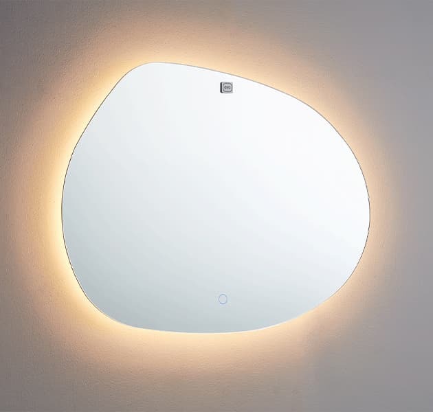 OVO京典衛浴 化妝鏡推薦型號 M1023 訂製不規則附燈防霧化妝鏡 *無銅鏡