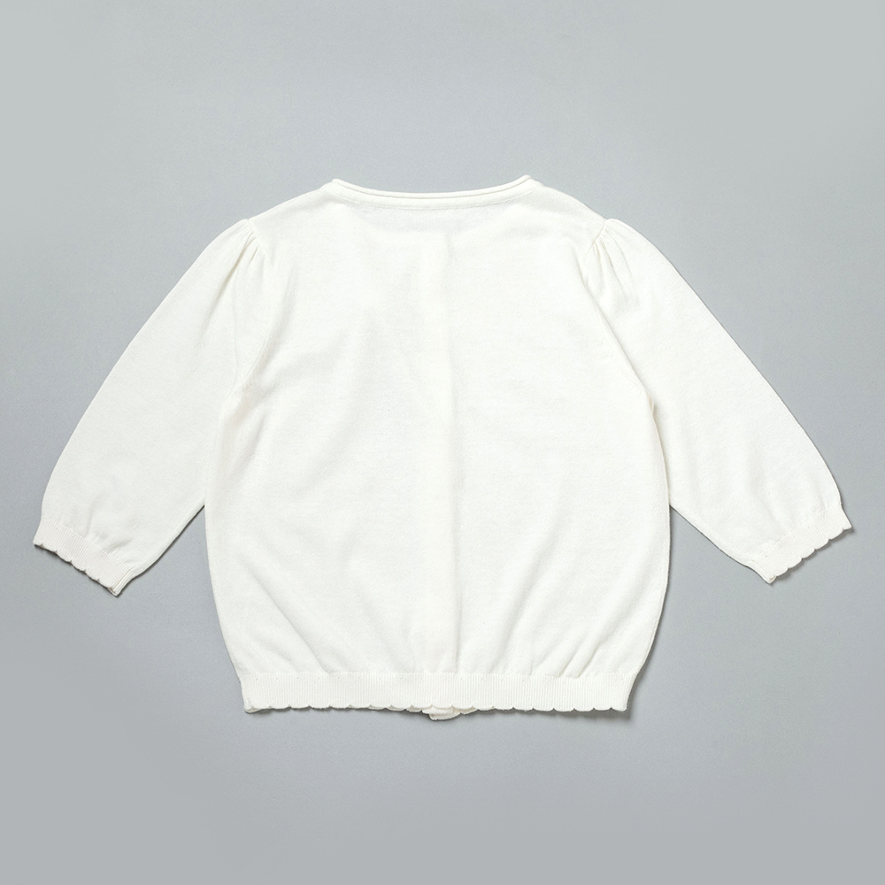 PIPPY純棉氣質線衫外套 米