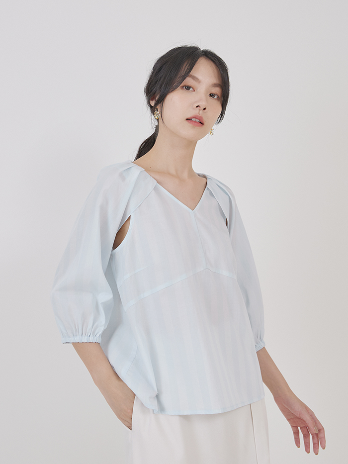 雪印微風上衣-藍紋