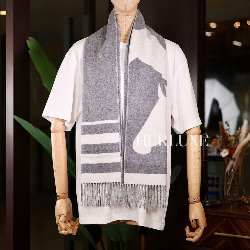 Casaque Love Story muffler 100% cashmere Gris clair 30x140cm