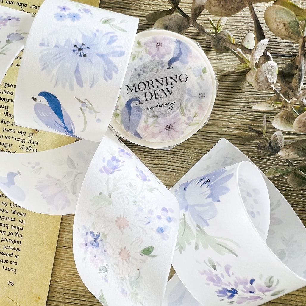 wwiinngg．琉光晨露 4cm日本和紙膠帶 <整捲/分裝>