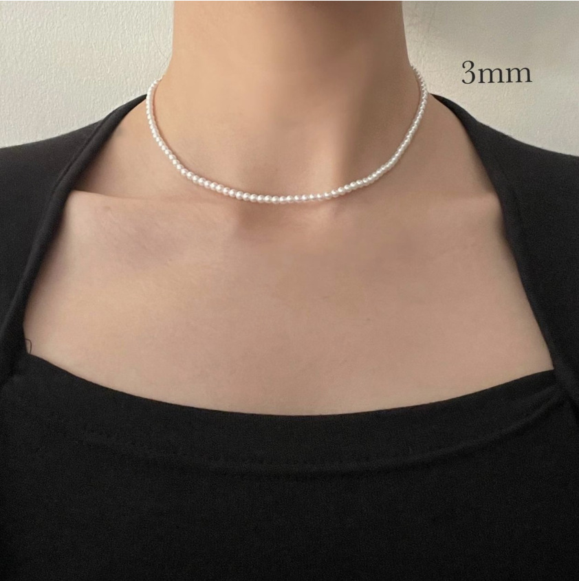 🇰🇷Korea pearl necklace premium pearl 925 silver